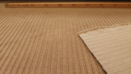 Bomuld Elastane Ribbed Corduroy Beige