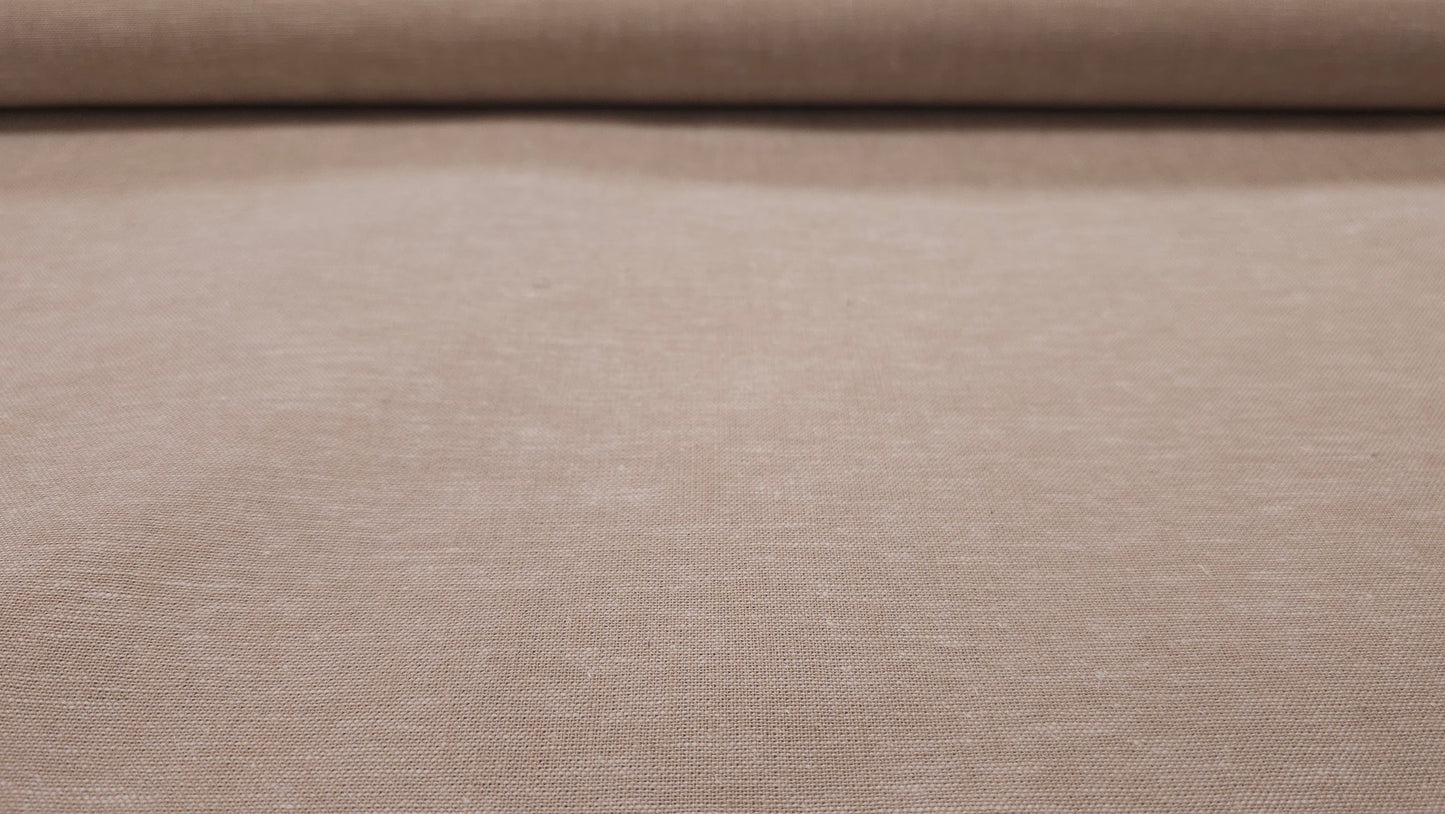 Hør og Bomuld Vævet Beige