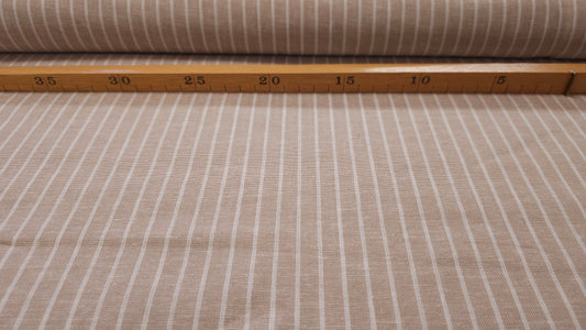 Hør og Bomuld Vævet Stribet