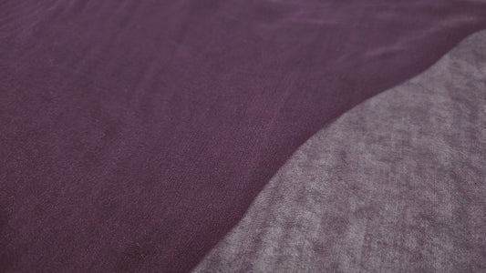 Silke Chiffon Ensfarvet Lilla