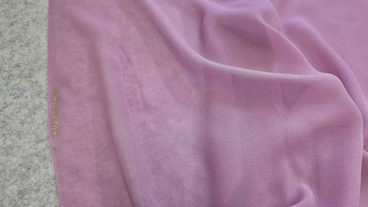 Silke Chiffon Ensfarvet Lilla
