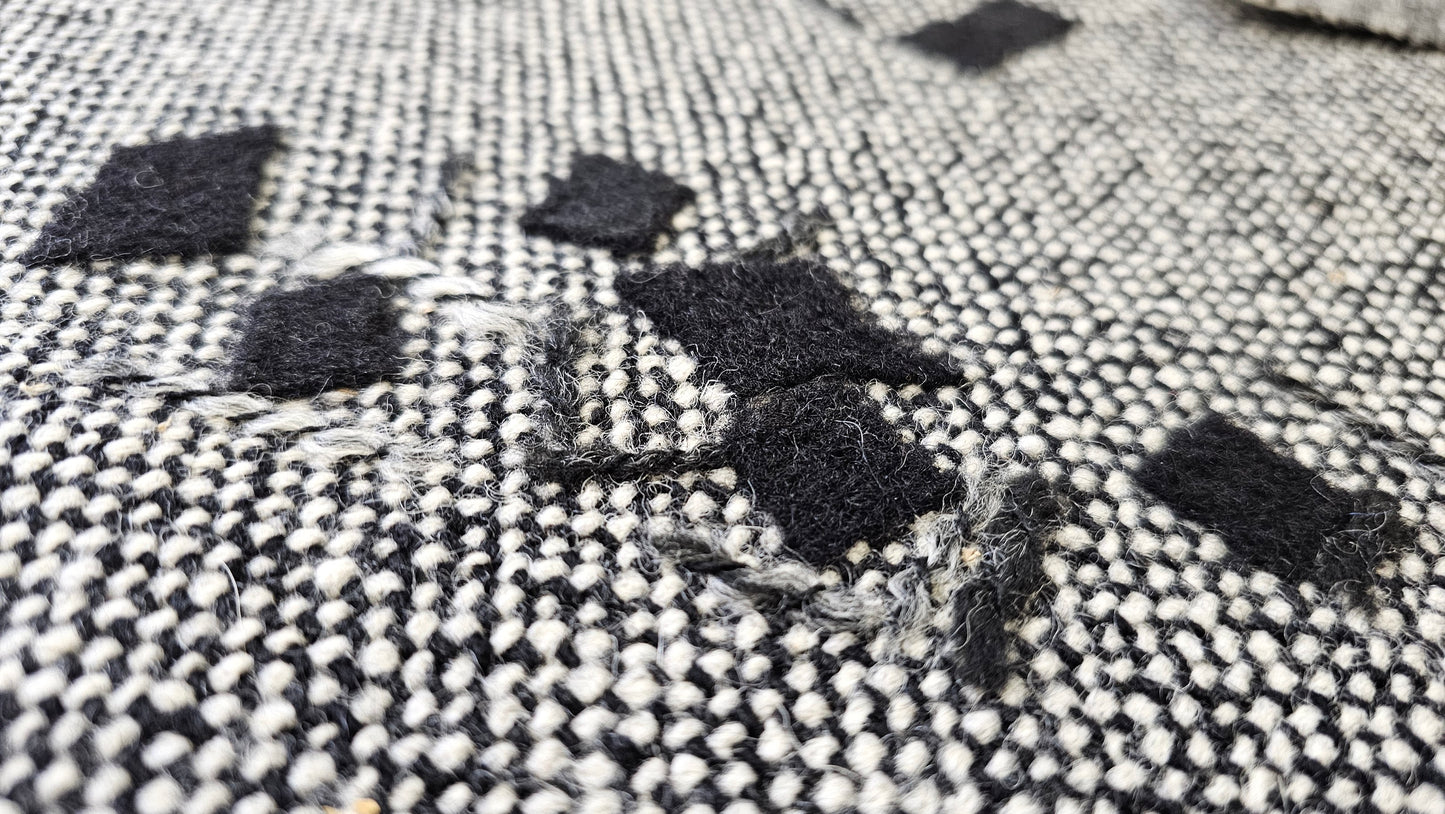 Uld Sort/hvid Mønstret