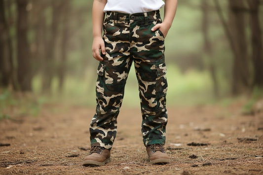 Bomuld Twill Camouflage Grøn/brun