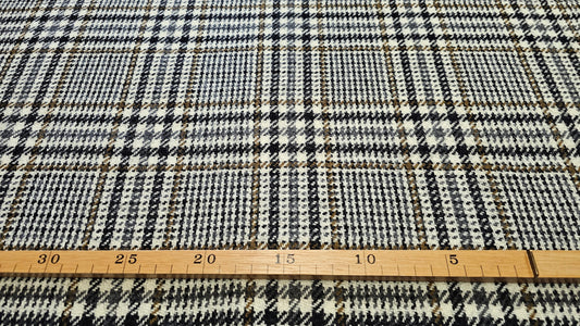 Uld Tweed Natur/Sort/Grå/Brun