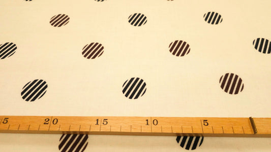 Printet Polka Dot Uld Vævet