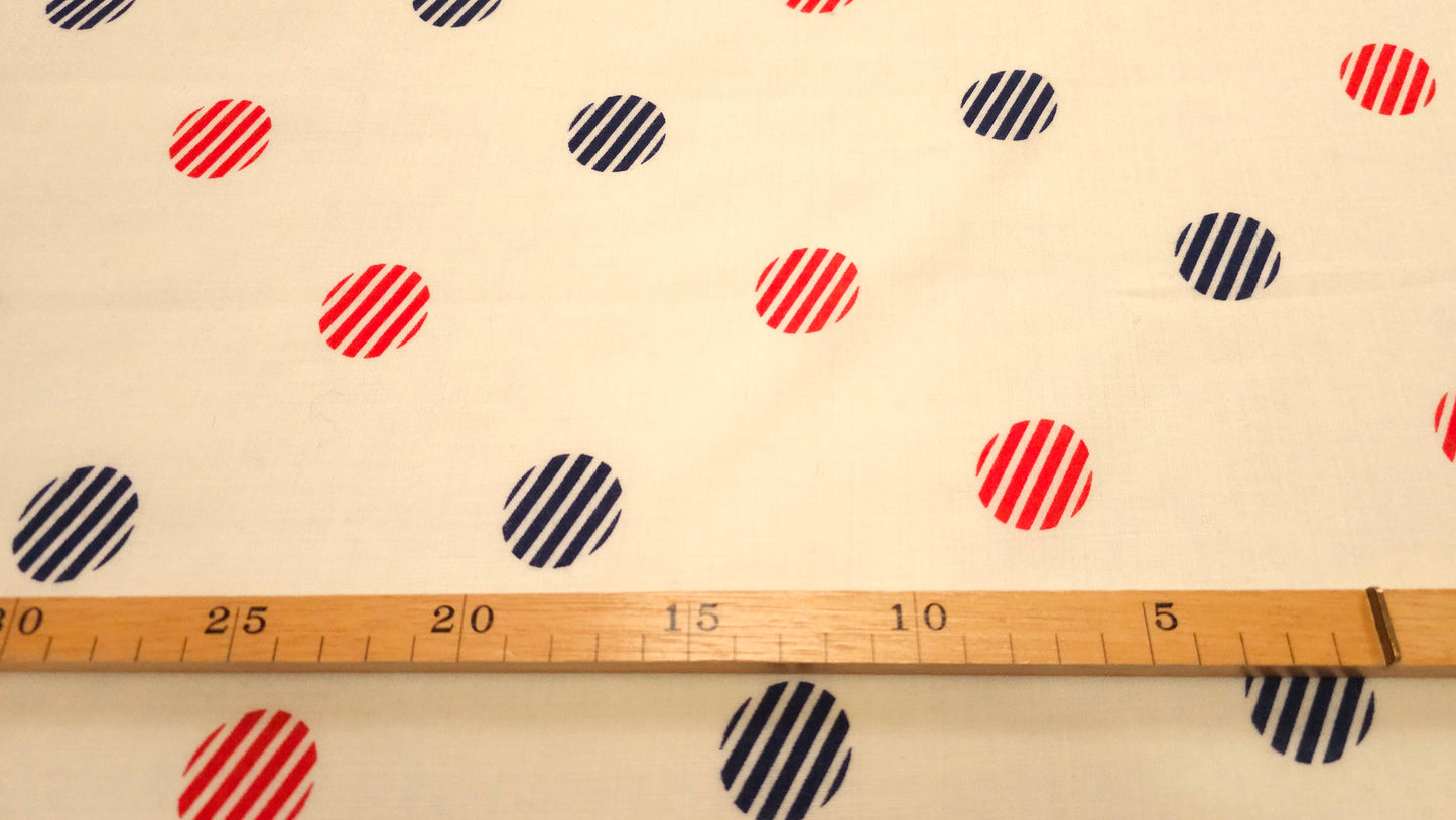 Printet Polka Dot Uld Vævet