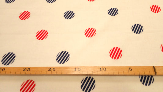 Printet Polka Dot Uld Vævet