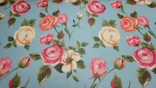 Chiffon Blomstret Blå