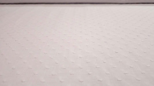 Bomuld Dotted Swiss Hvid