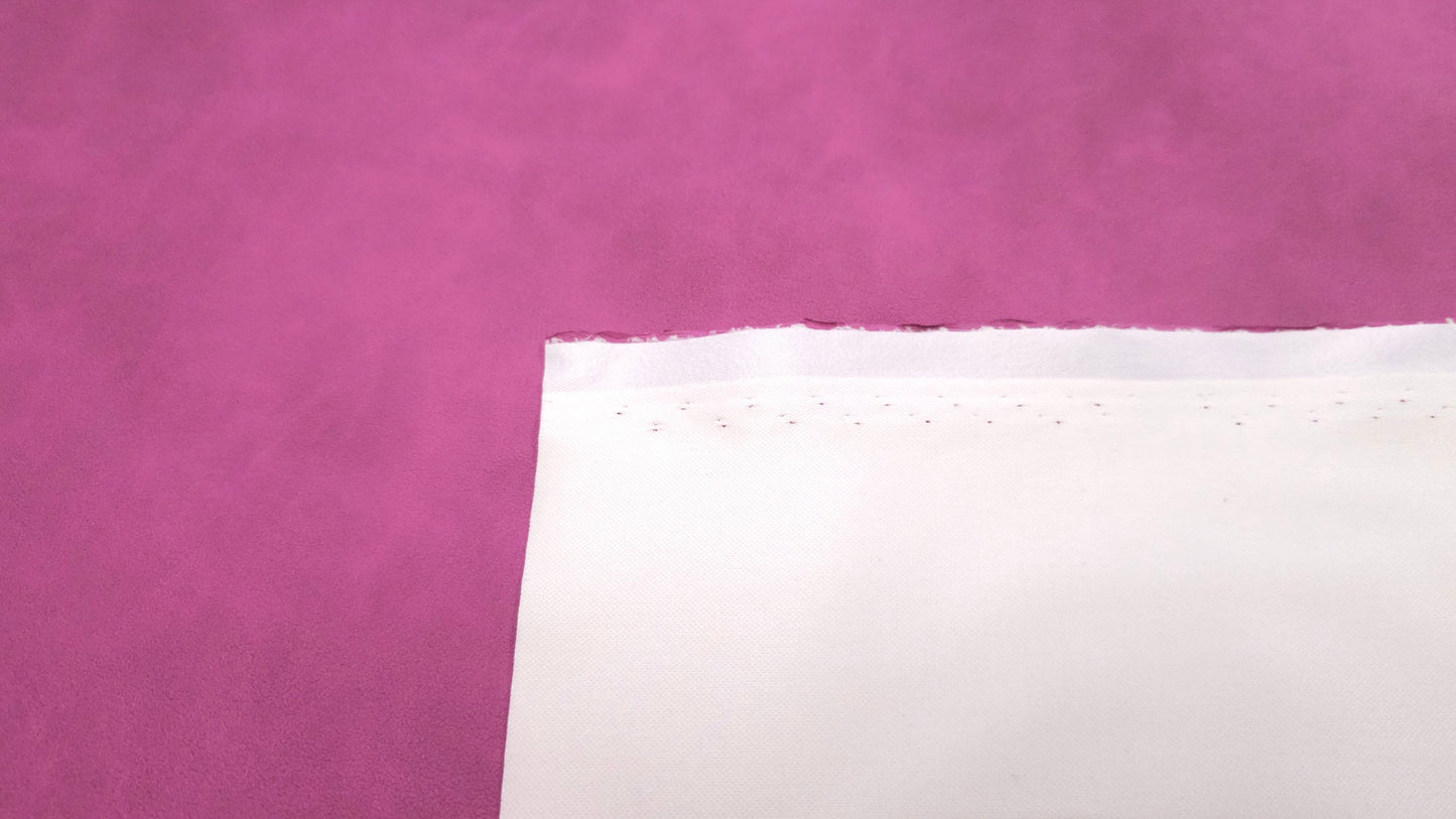 Imiteret læder med stræk, Fuchsia