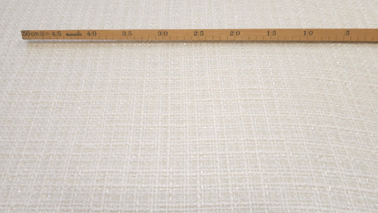 Tweed Polyester Råhvid