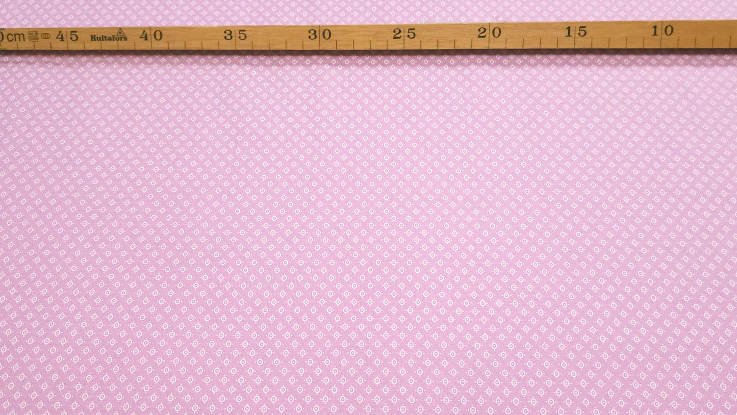 Bomuld Print Mønstret Pink med hvid