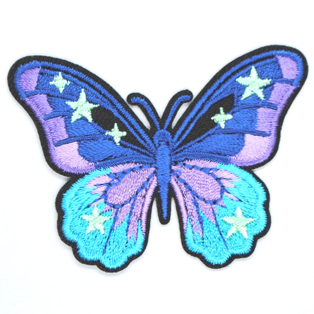 Strygemærke Broderet Sommerfugl 6x4,5cm