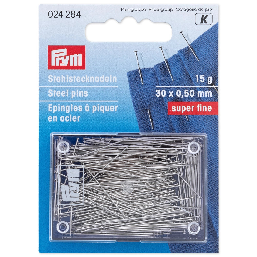 Knappenåle 30 x 0,50 mm sølv (15 gram)