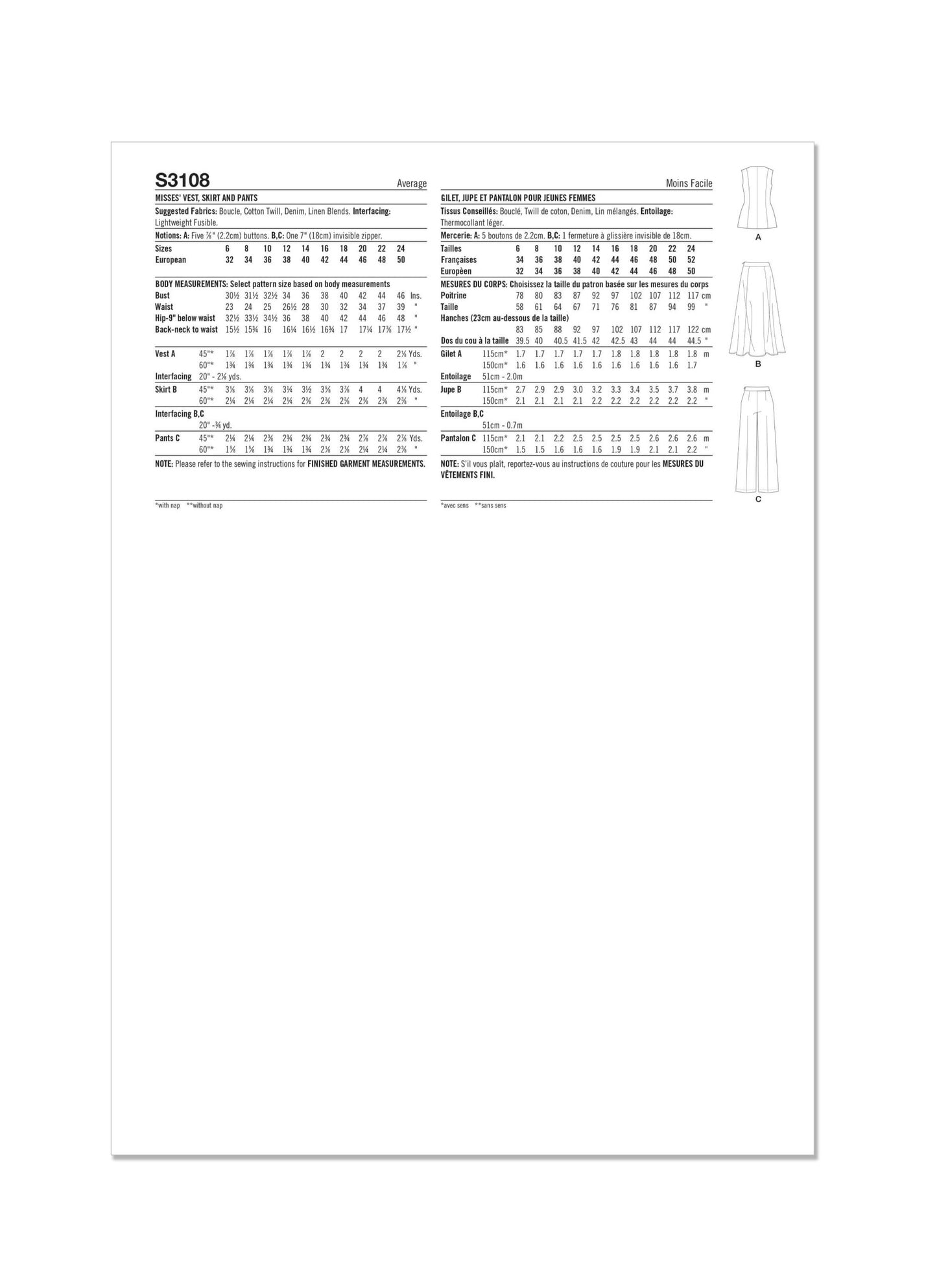 Simplicity Symønster - S3108