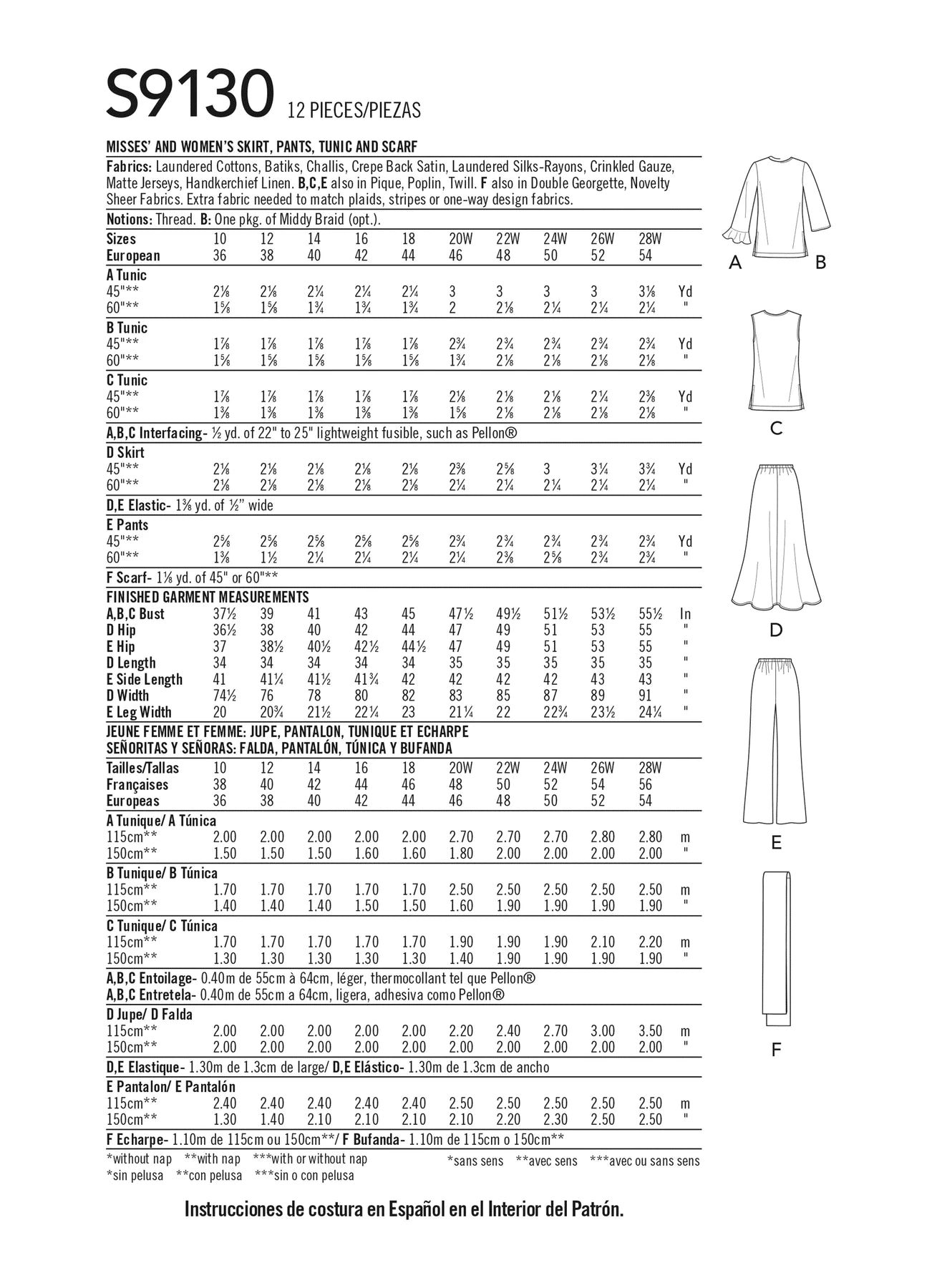 Simplicity Symønster - S9130