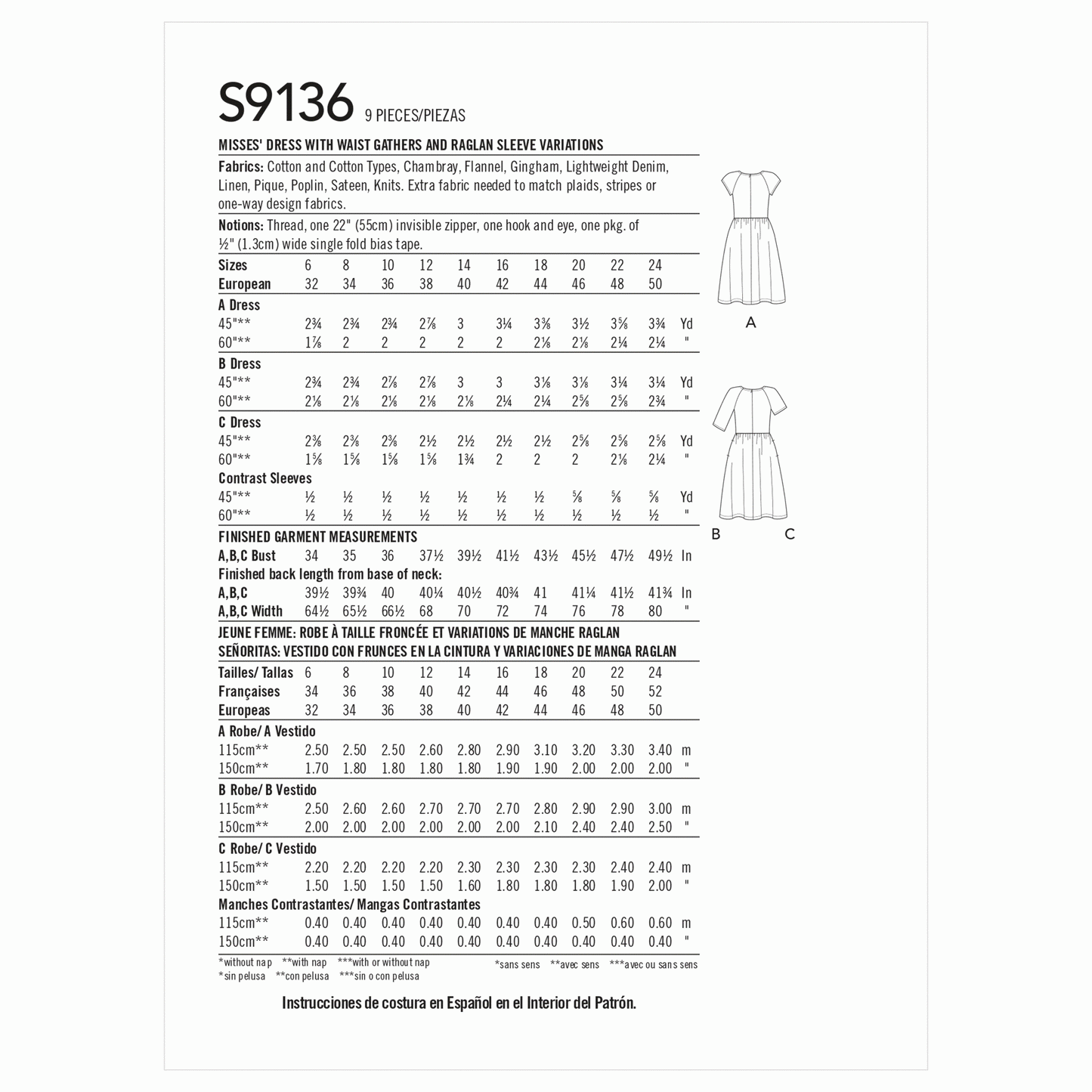 Simplicity Symønster - S9136