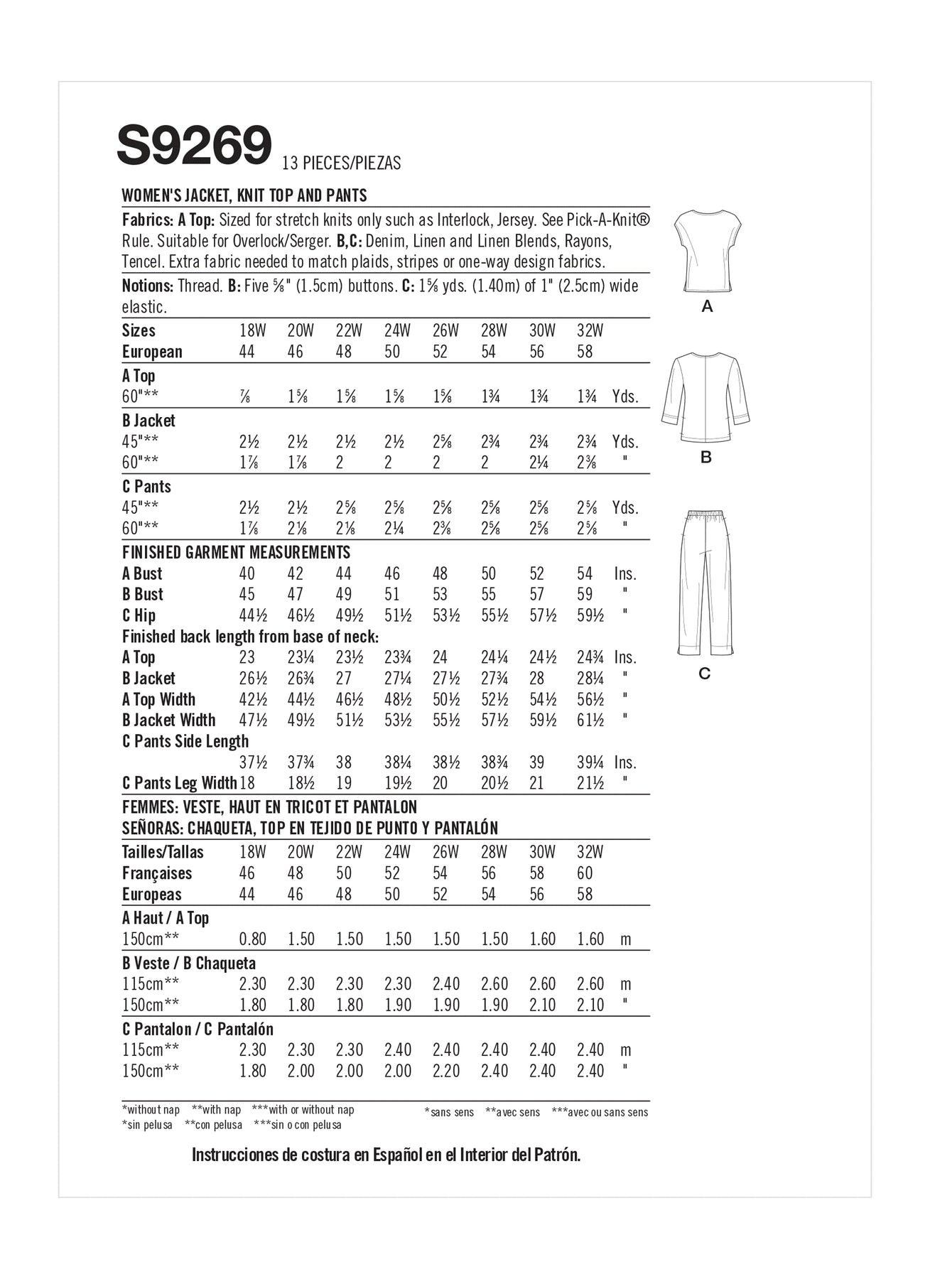 Simplicity Symønster - S9269
