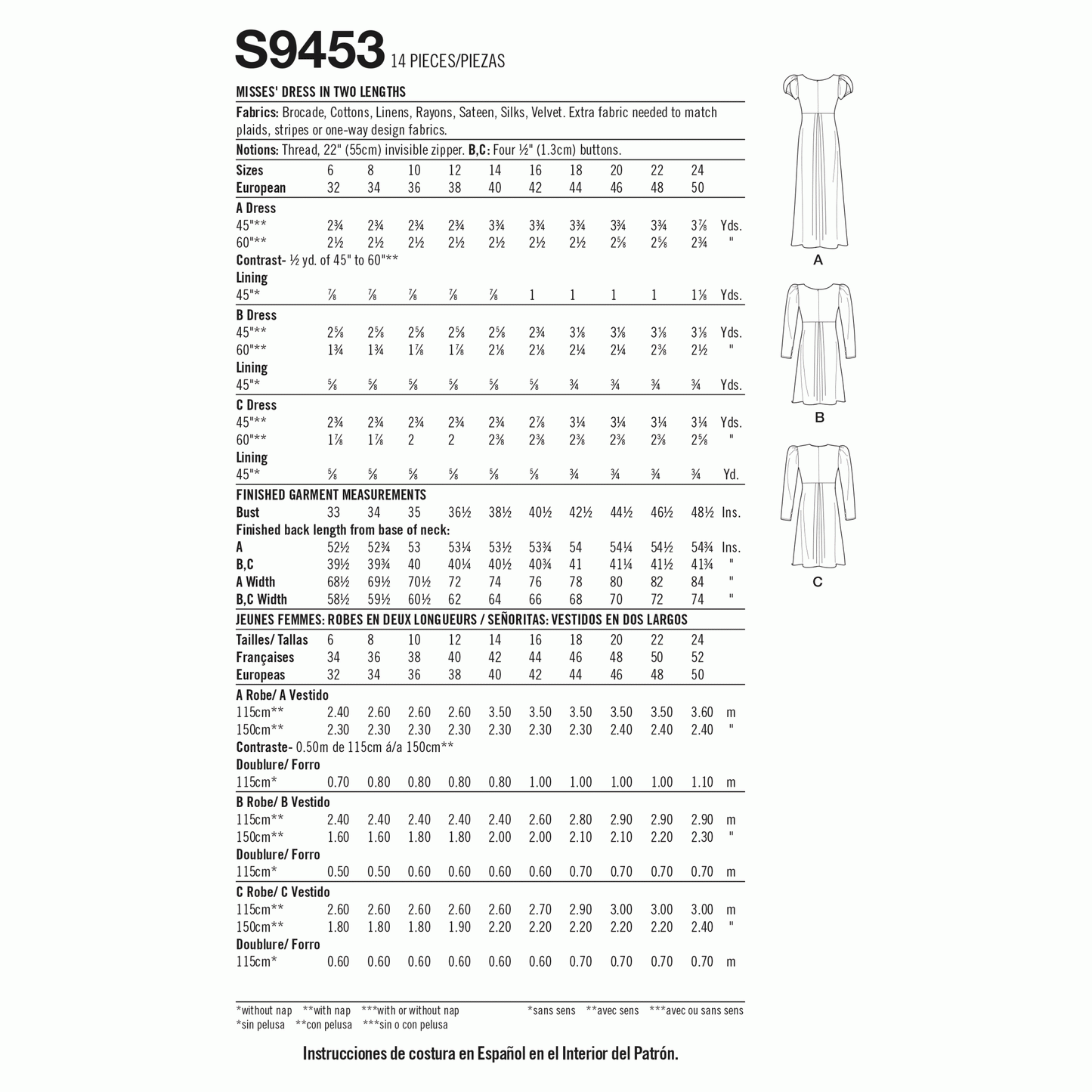 Simplicity Symønster - S9453