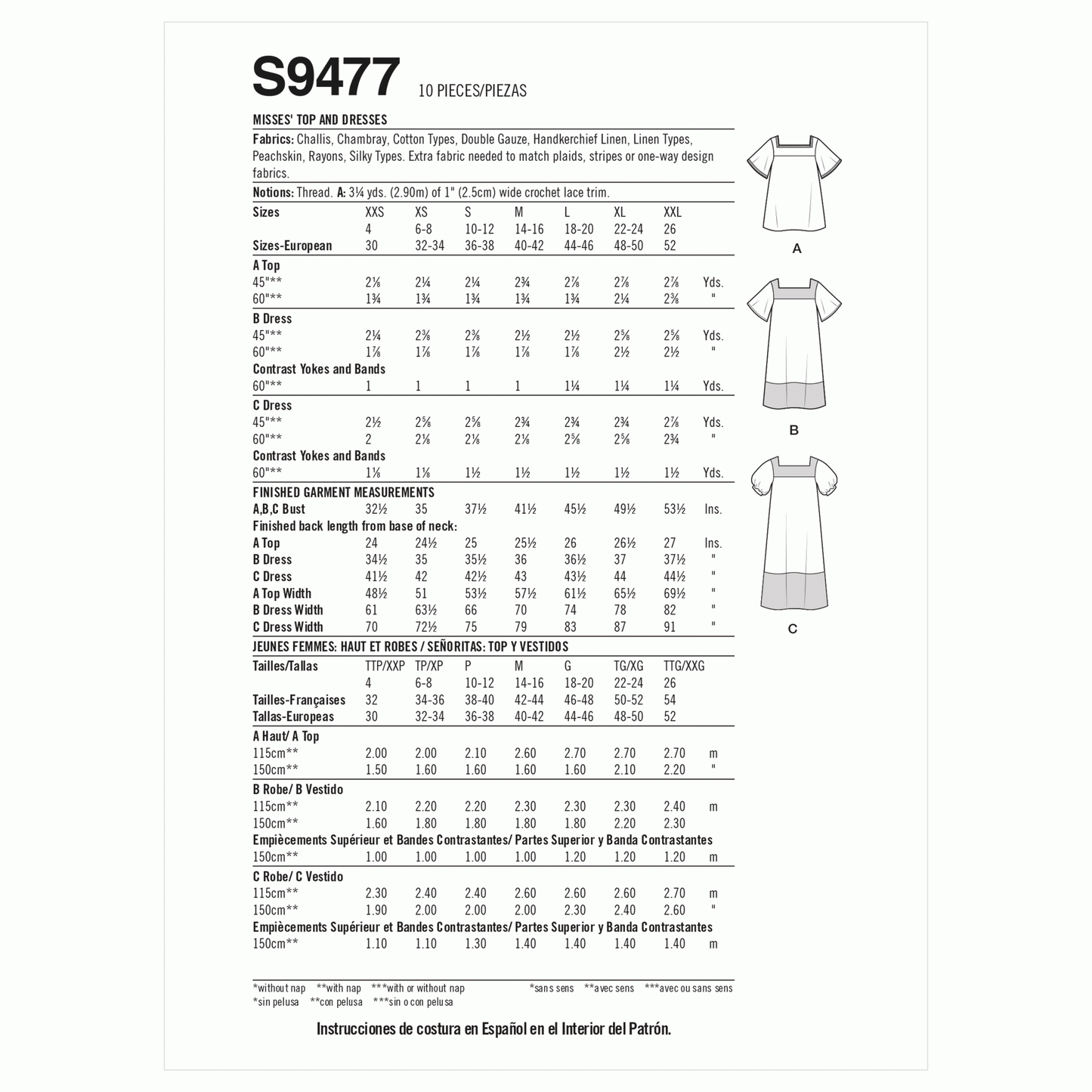 Simplicity Symønster - S9477