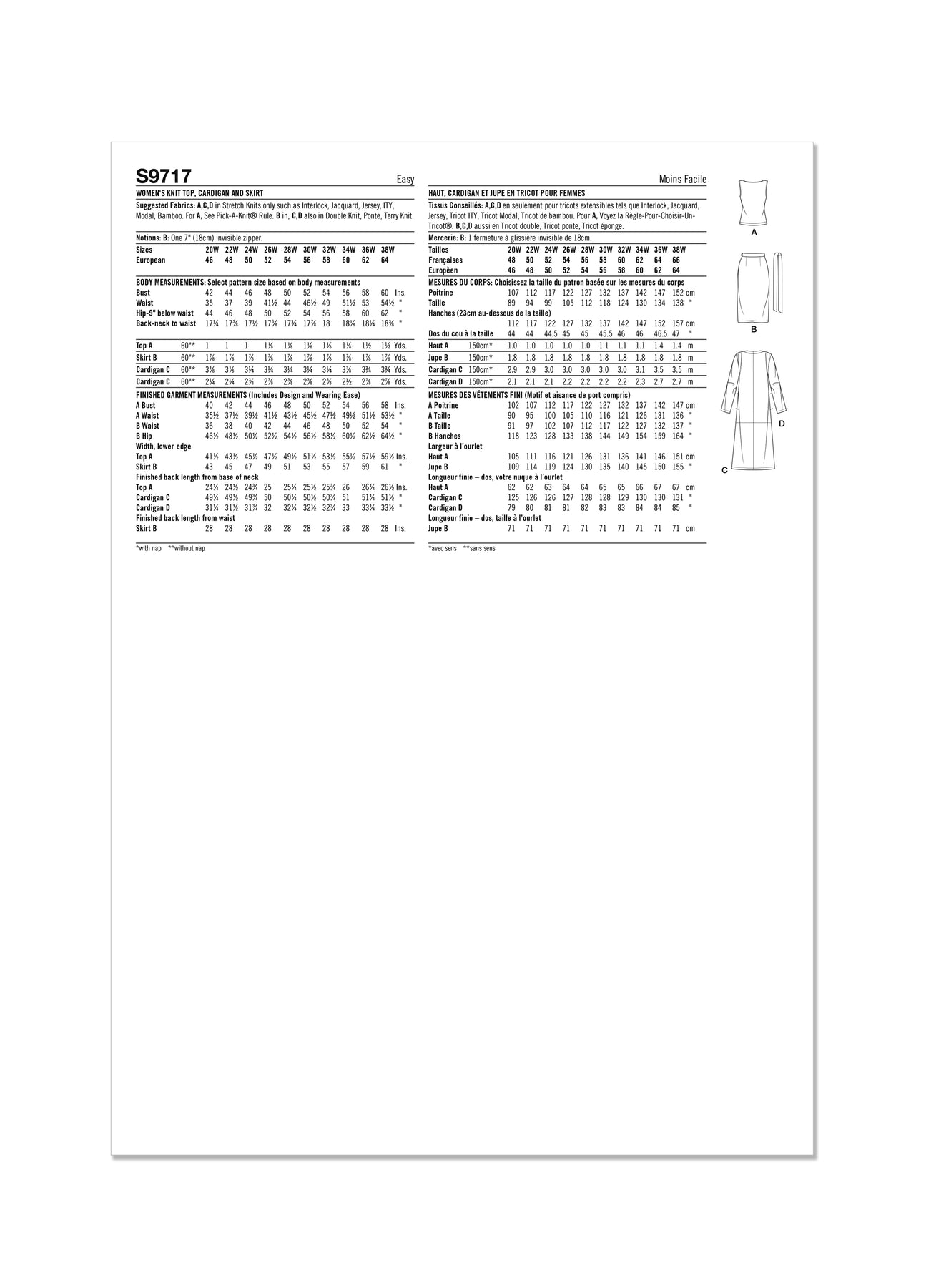 Simplicity Symønster - S9717