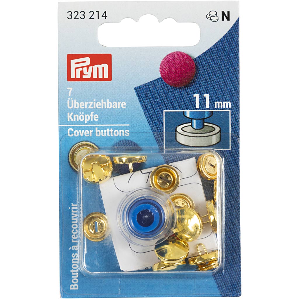 Overtræksknapper 11 mm (7 stk)