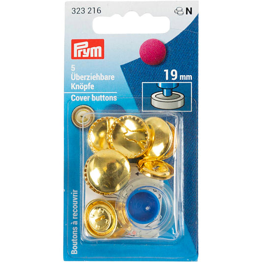 Overtræksknapper 19 mm (5 stk)