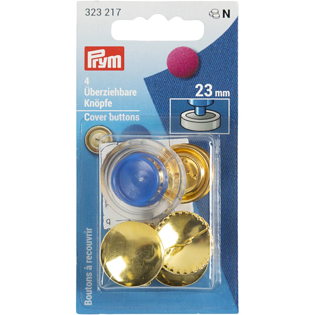 Overtræksknapper 23 mm (4 stk)
