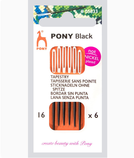 Pony Black Stramajnåle u/spids