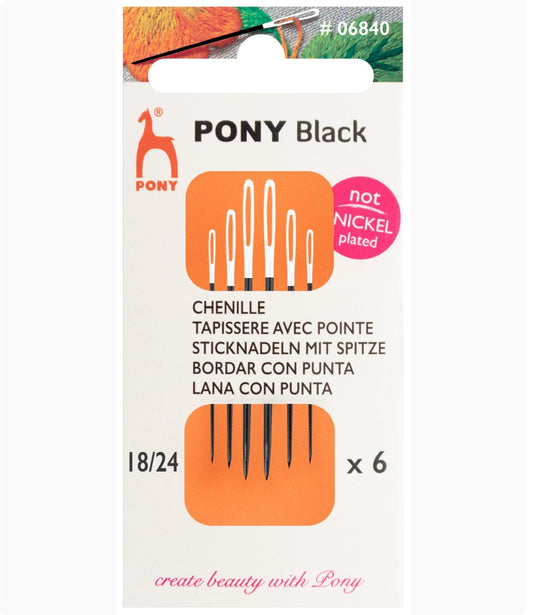 Pony Black Stramajnåle m/spids