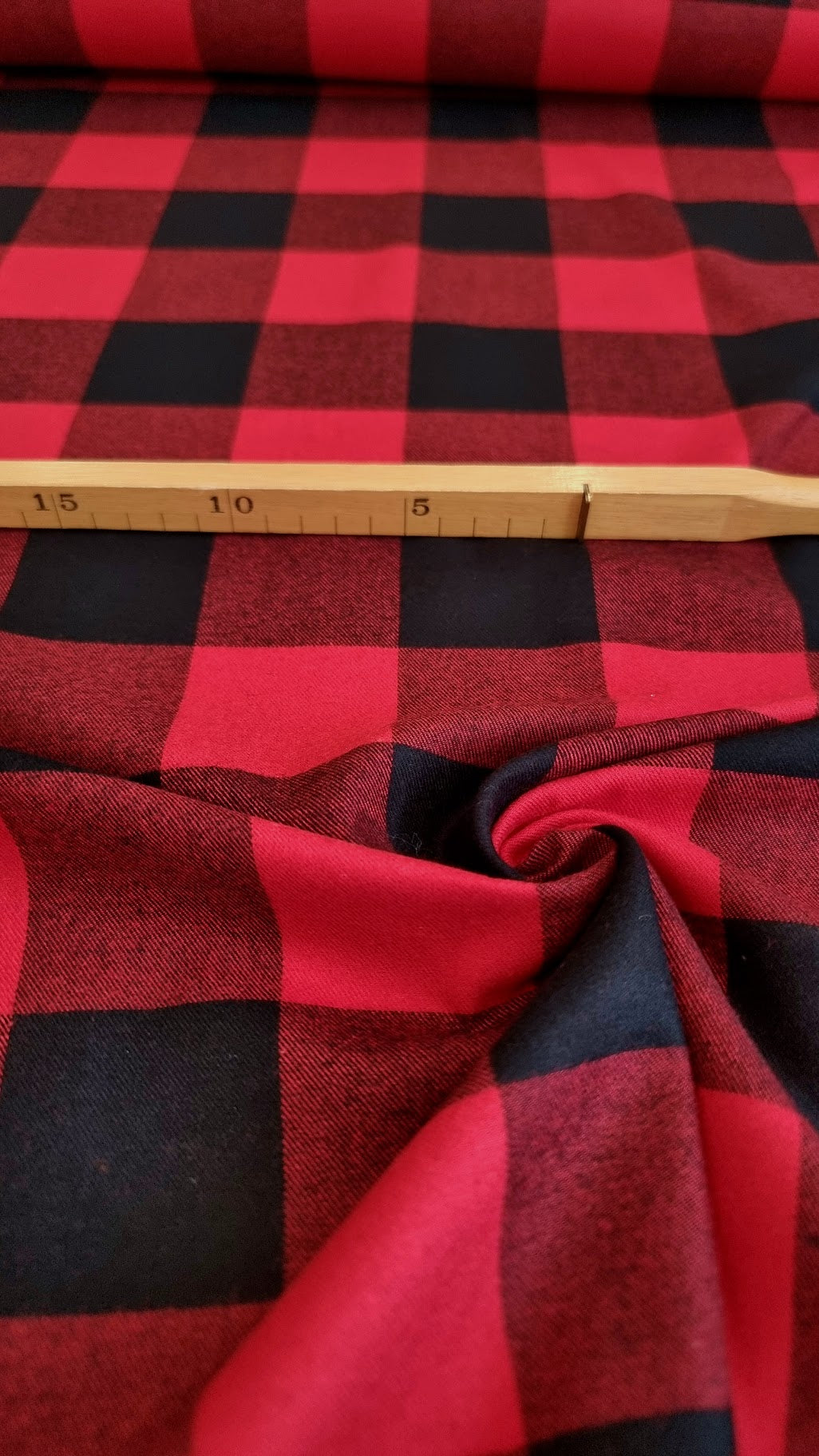 Bomuld Plaid Flannel Ternet Rød