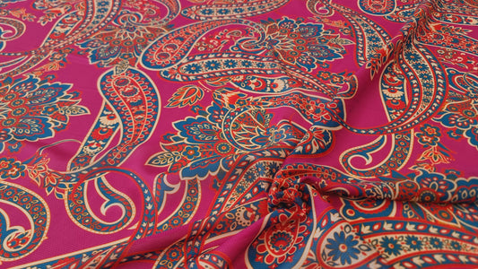 Mønstret Silke Pink