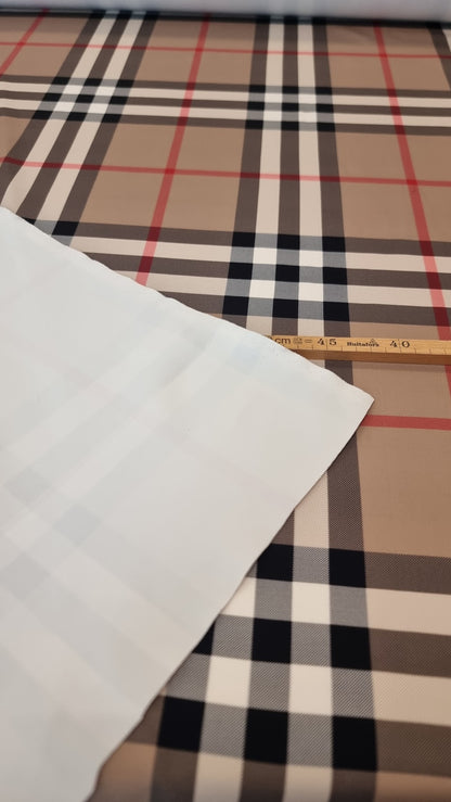 Ternet Rød-Beige Polyester Elastane