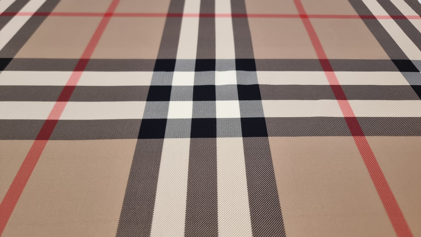 Ternet Rød-Beige Polyester Elastane