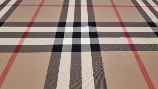Ternet Rød-Beige Polyester Elastane