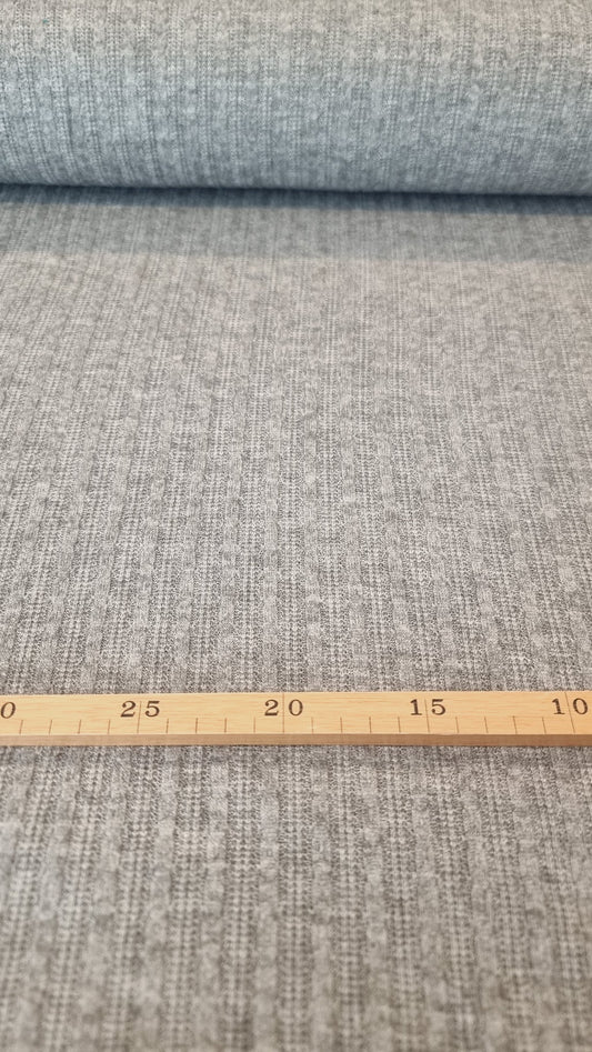 Viskose Polyester Strikket Grå