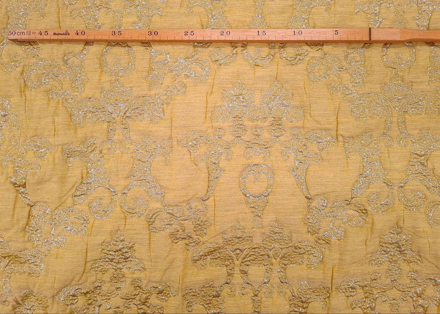 Jacquard / Brokade - Guld og off-gul