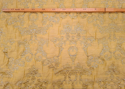 Jacquard / Brokade - Guld og off-gul