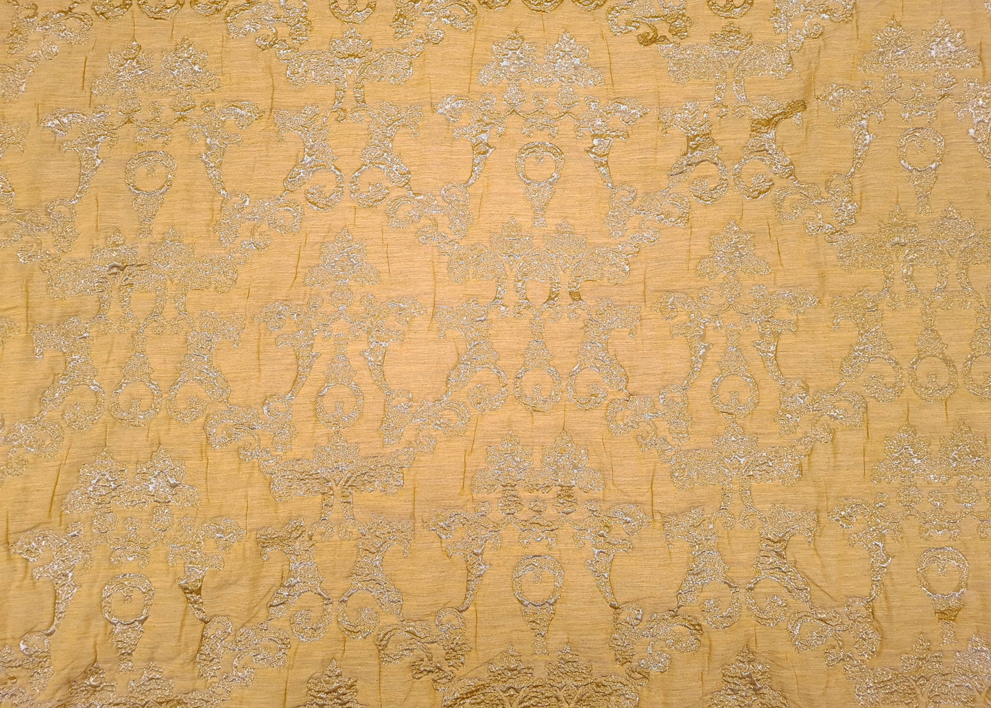 Jacquard / Brokade - Guld og off-gul