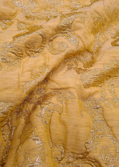 Jacquard / Brokade - Guld og off-gul