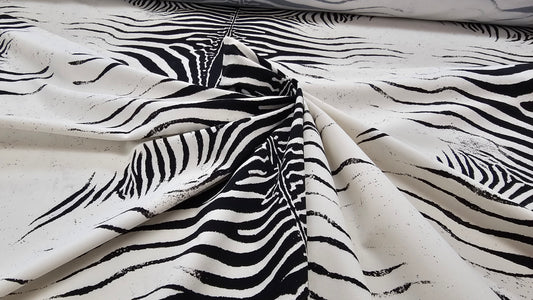 Sort Hvid Dyreprint Sportswear Polyamid Nylon Elastane