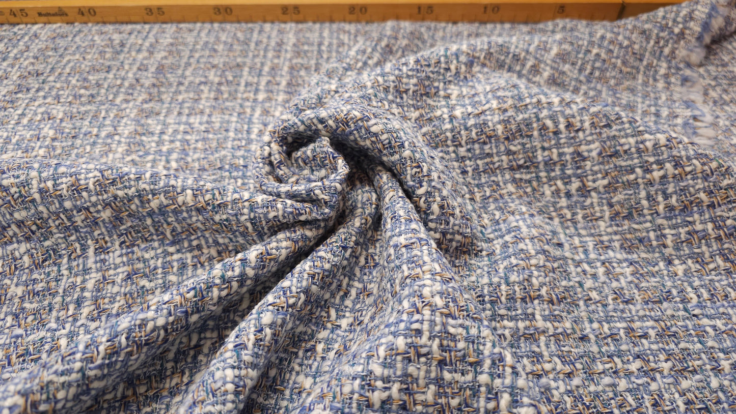 Tweed Vævet Polyester Bomuld Viskose