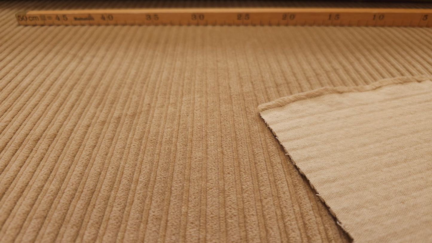 Bomuld Elastane Ribbed Corduroy Beige