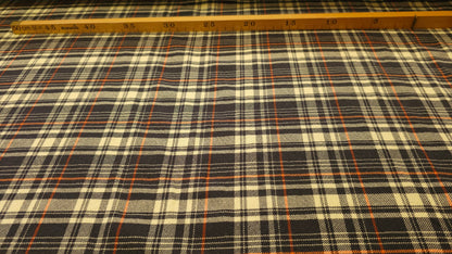 Uld Bomuld Plaid Flannel Ternet Gul/Sort