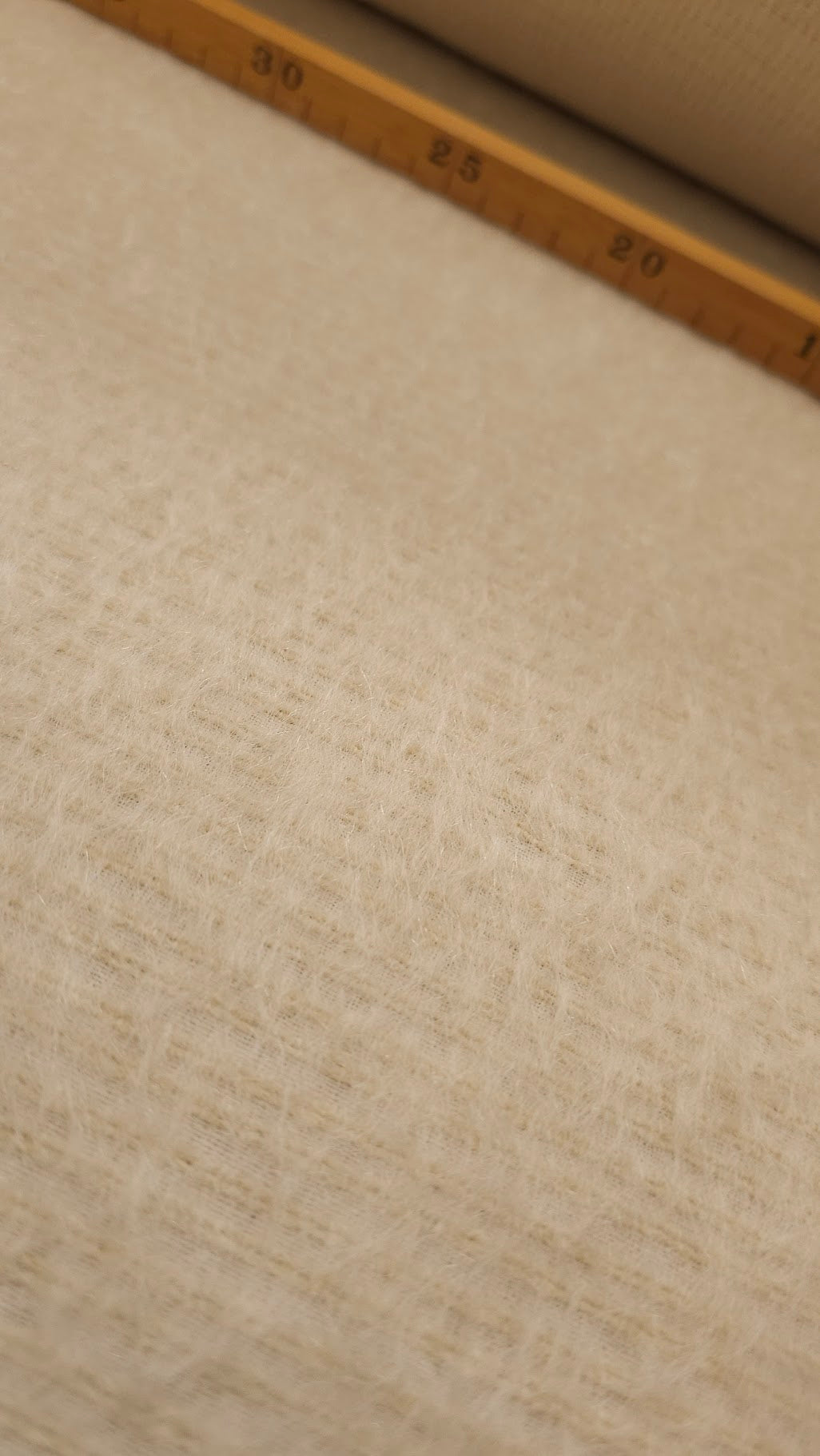 Uld Bomuld Mohair Tweed Beige