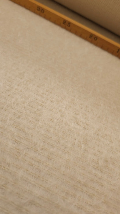 Uld Bomuld Mohair Tweed Beige