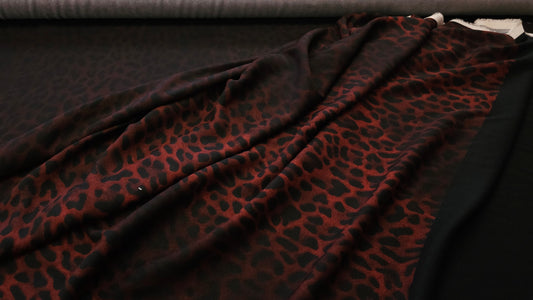 Dyreprint Panel Rød Sort