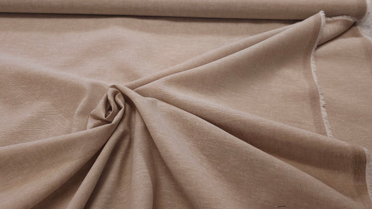 Hør og Bomuld Vævet Beige