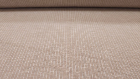 Hør og Bomuld Vævet Stribet