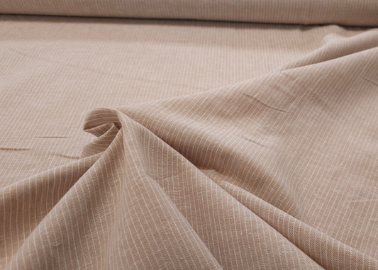 Hør og Bomuld Vævet Stribet